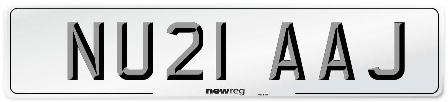 NU21 AAJ Number Plate from New Reg